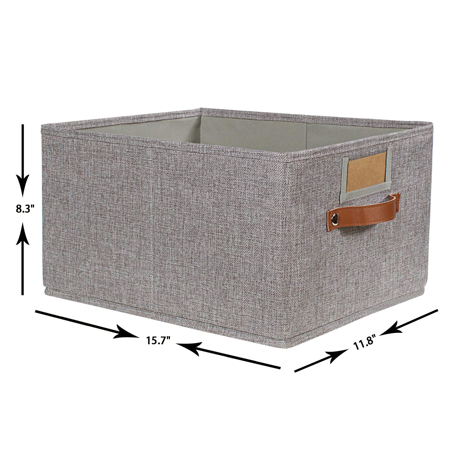Large Fabric Storage Bins 3 Pack, 15.7x11.8x8.3" Foldable Storage