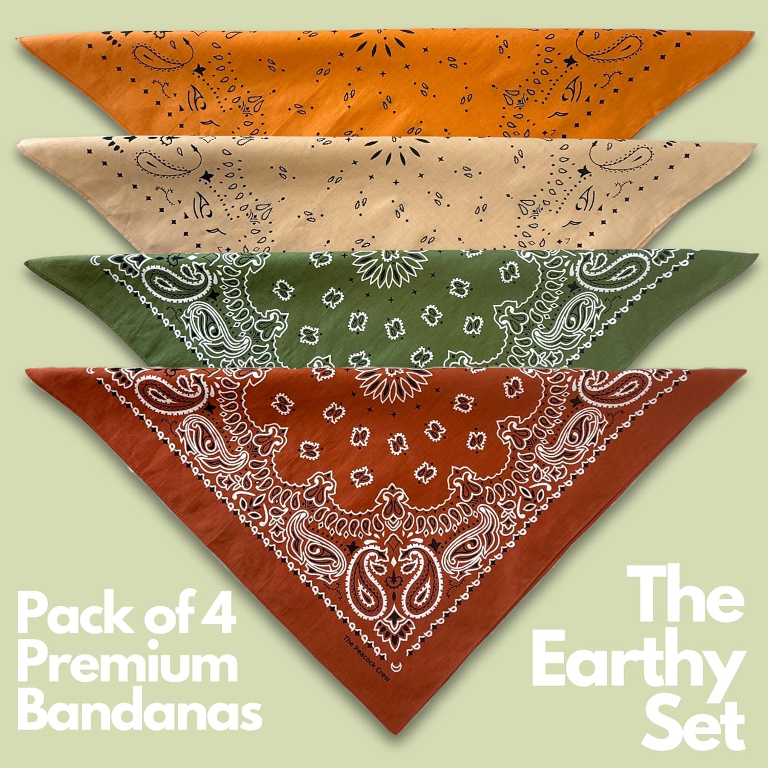 Premium Soft Cotton Bandanas Pack for Men and Women Paisley 22 x 22 inches - Image 2
