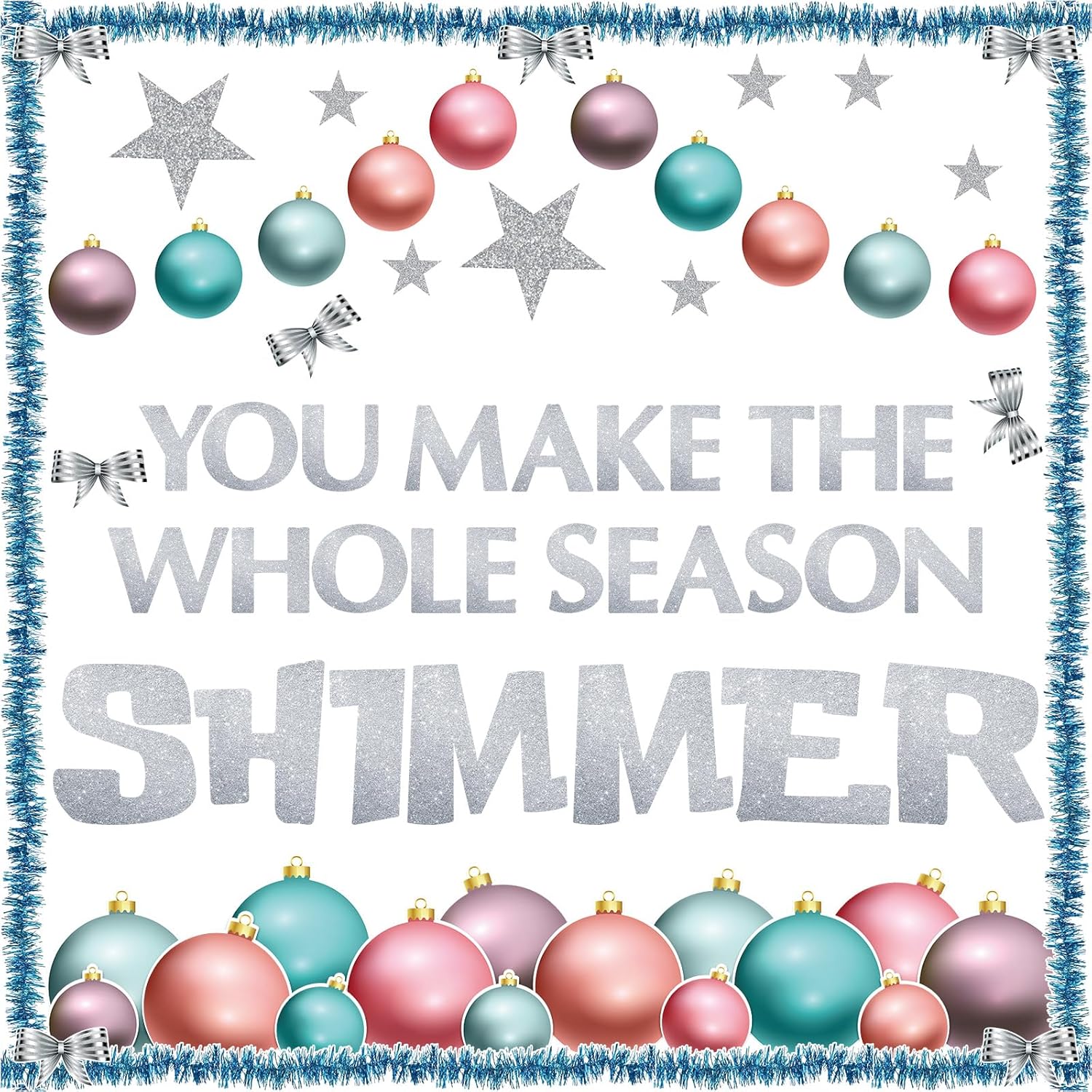 Dunzoom Christmas Classroom Bulletin Board Decoration Set