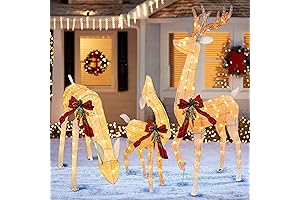 Hourleey Christmas Reindeer Family - Your Heartwarming Holiday Illumination