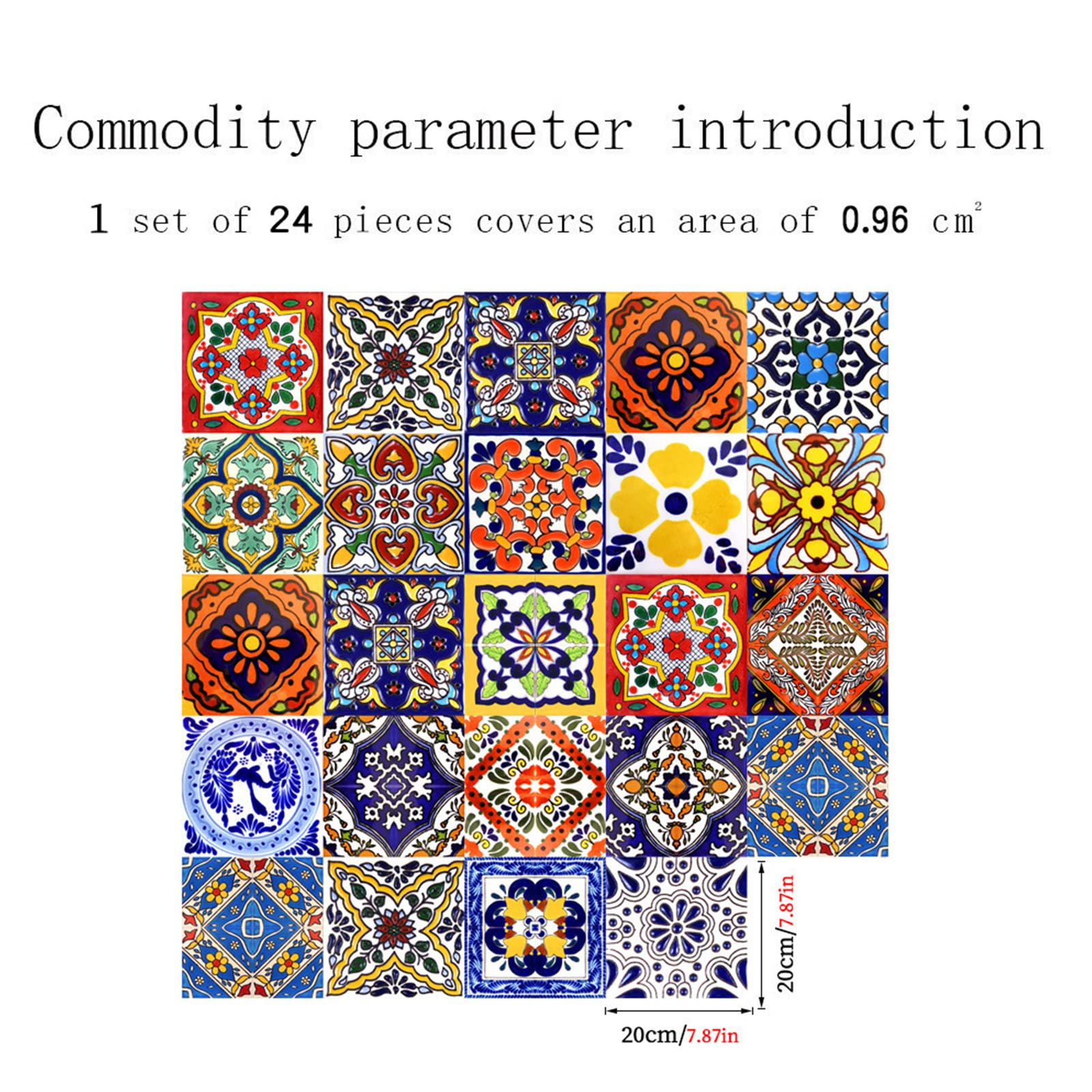 16 Strisce Adesive Per Scale Vintage Marocchine: Rimovibili, 100x18cm, Stile Bohémien Spagnolo Messicano