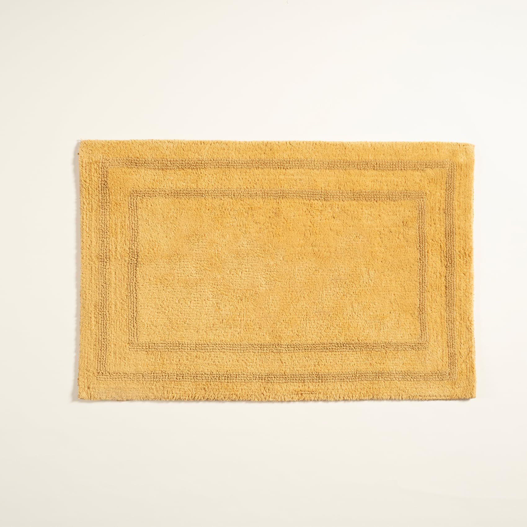 Solıd Çift Taraflı Pamuk%100 Pamuk Banyo Paspası 60x90 Cm Sarı
