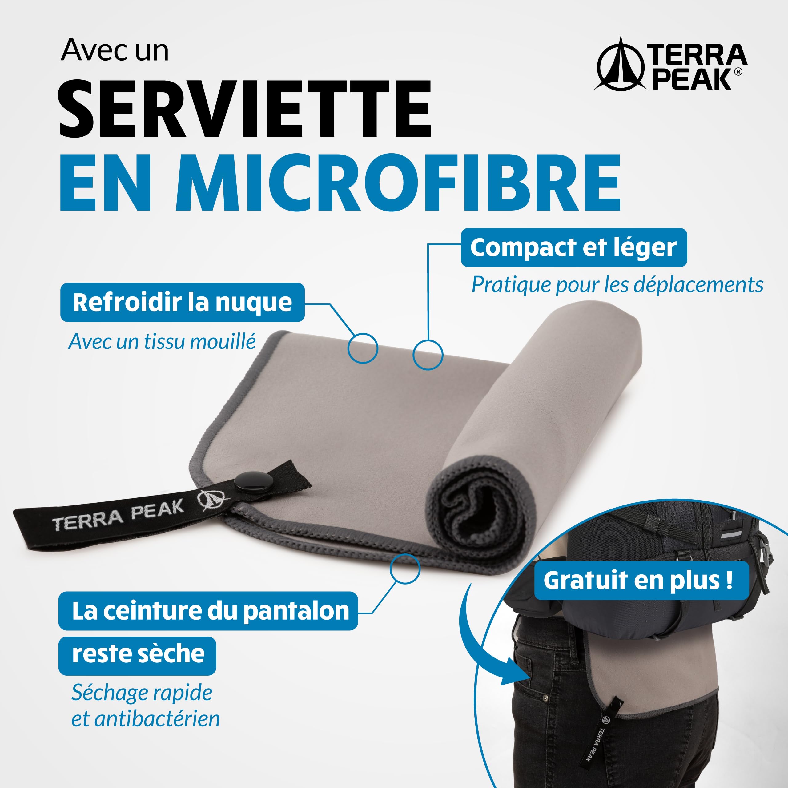 Terra Peak® Bâtons de Marche et Randonnée (Pliables) Aluminium (Extensibles, réglables) - Canne et Randonnee télescopiques pour Trekking, Nordique Walking, Trail Running, Montagne Femme et Homme