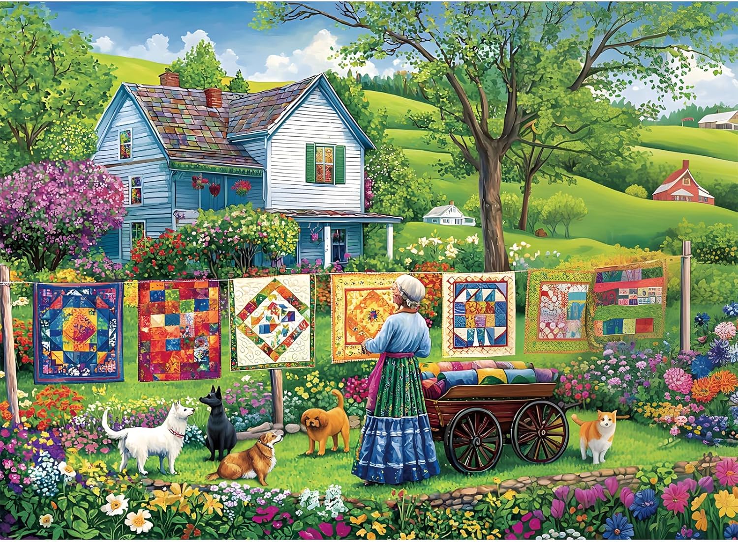 300 Piece Puzzle for Adults-Blooming Paris | Recycled Cardboar Jigsaw Puzzles 300 Pieces | Challenging Family Activity Great Gift Idea for Family Friends | Difficult Puzzles Size 20.5X 15 inches