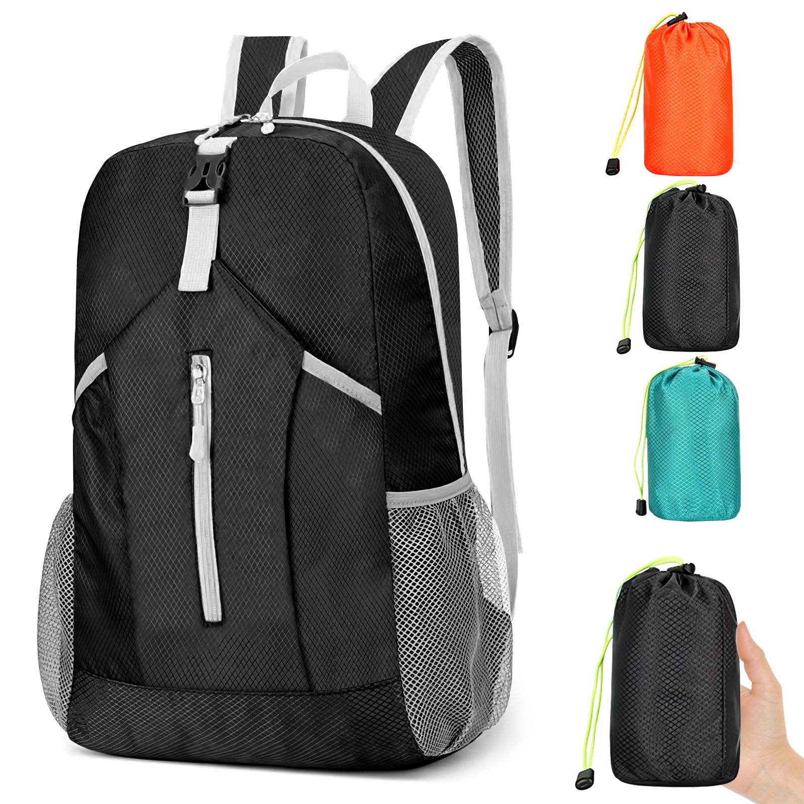 AURUZA 26L Hiking Backpack, Foldable Sports Daypack Camping Gear Travel Must Haves Outdoor for Women Men