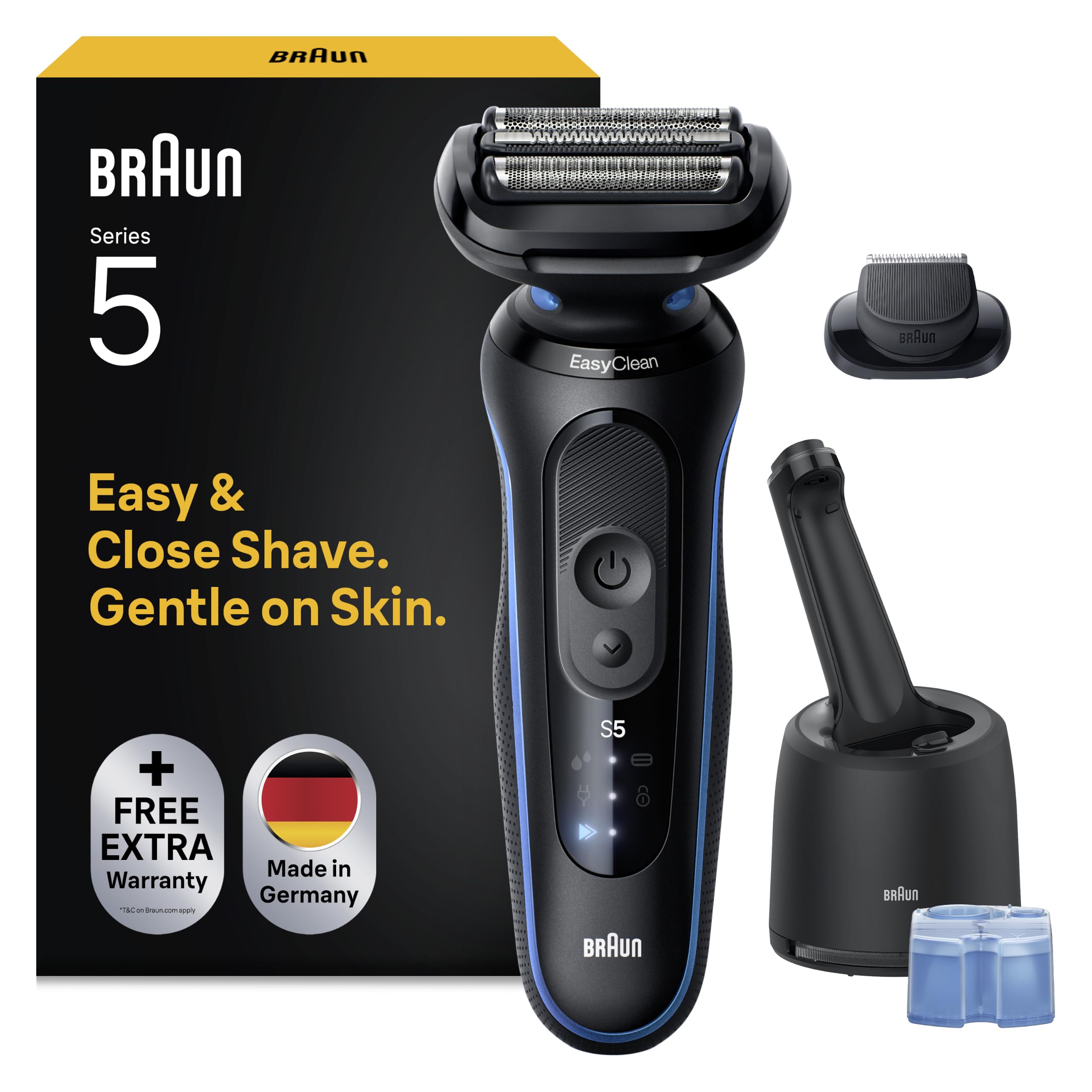 Braun Series 5 Afeitadora Eléctrica Hombre, 52-B7200CC, Azul en oferta en Amazon