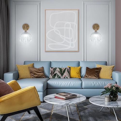 Miniatura 8 de Apliques de pared inalámbricos vintage que funcionan con pilas, luces de pared de latón antiguo con batería recargable, lámpara de pasillo de lujo