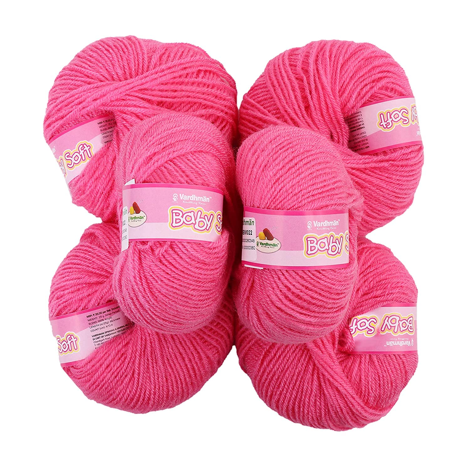 Vardhman Original 4ply Acrylic Knitting Wool/Yarn Dark Gajri Baby Soft Wool Hand Knitting Balls for Art Craft, Sweater, Socks, Gloves, Caps, Super Soft Needle Knitting Yarn Thread (Pack of 10)