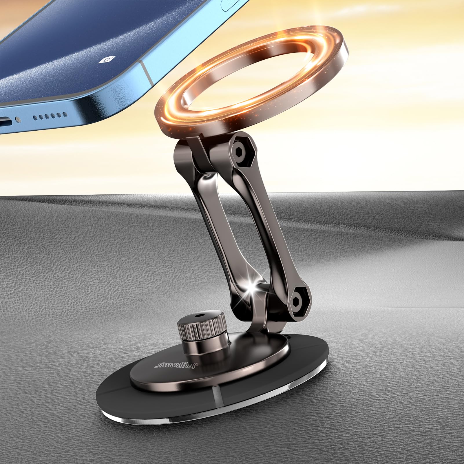 Smolink Tesla Phone Mount All Metal Strong Magnet Magnetic Phone Holder for Car Dashborad and Tesla Model 3