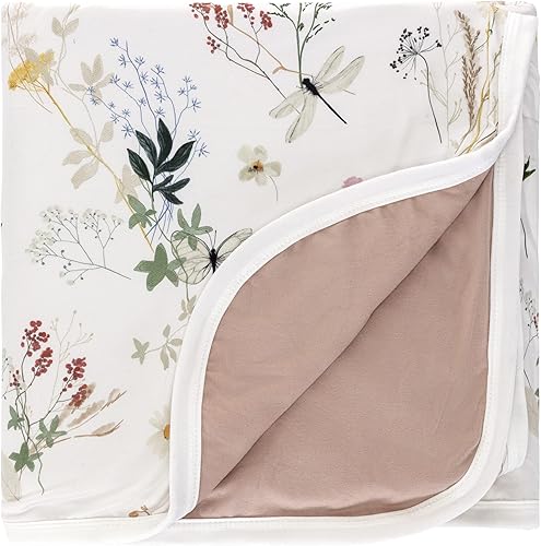 Pobibaby Manta de bebé de alta calidad, colcha elástica suave para bebés, niños pequeños y niños (flor de silvestre)