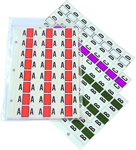 Doctor Stuff - Etiquetas de carpetas de archivos, letras alfabetos, recarga de carpetas, hojas de libro de notas, Jeter 5800 - Etiquetas adhesivas