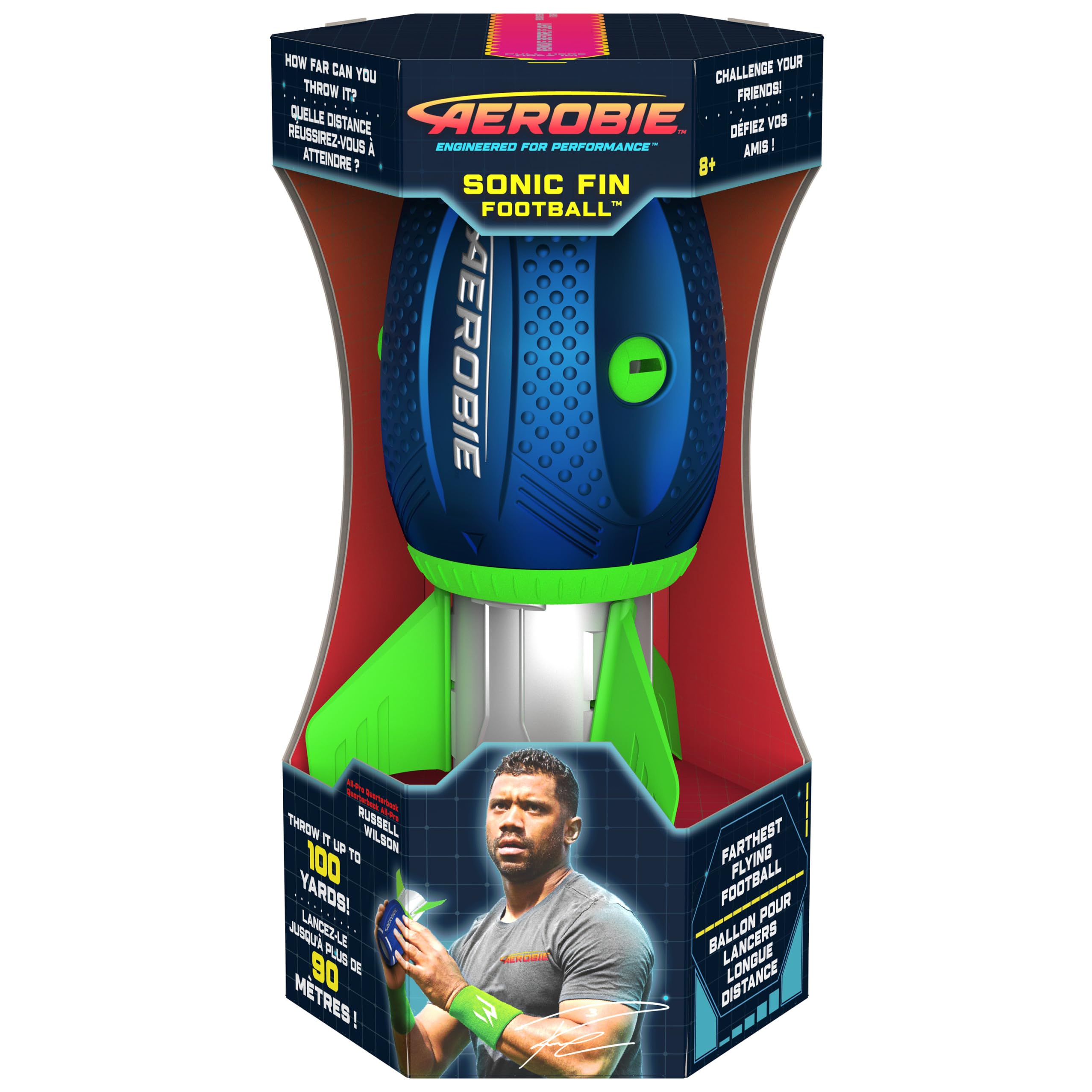 Aerobie Sonic Fin - Balón de fútbol aerodinámico de Alto Rendimiento para niños y Adultos