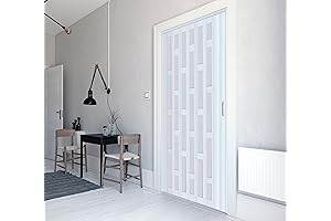 DIYHD Accordion Door with Privacy Glass