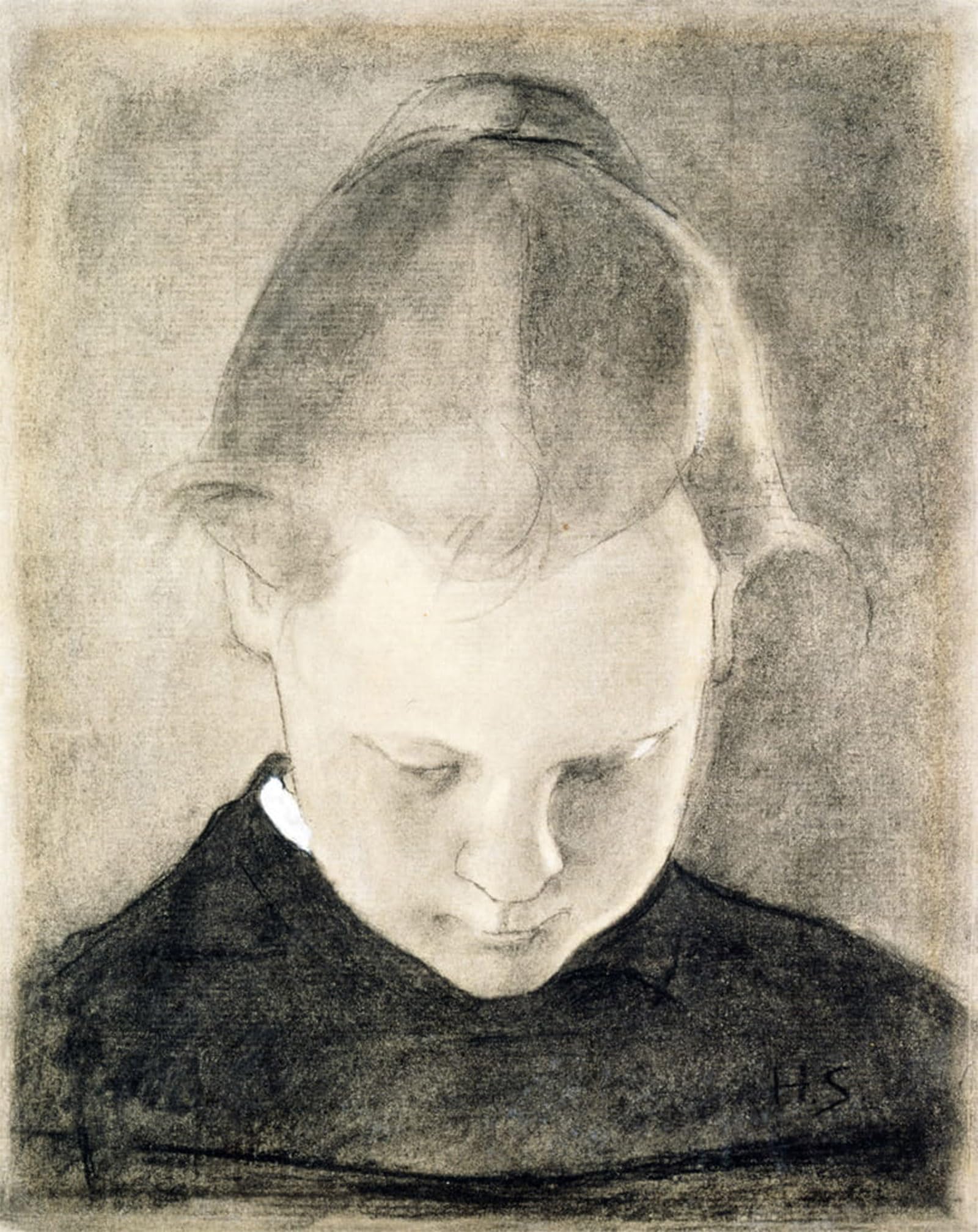 SERENDIPITP Retro Picture Poster Wall Art Pictures Painting the Reading Girl by Helene Schjerfbeck Wall Art Canvas Print for Wall Decor 60x90cm
