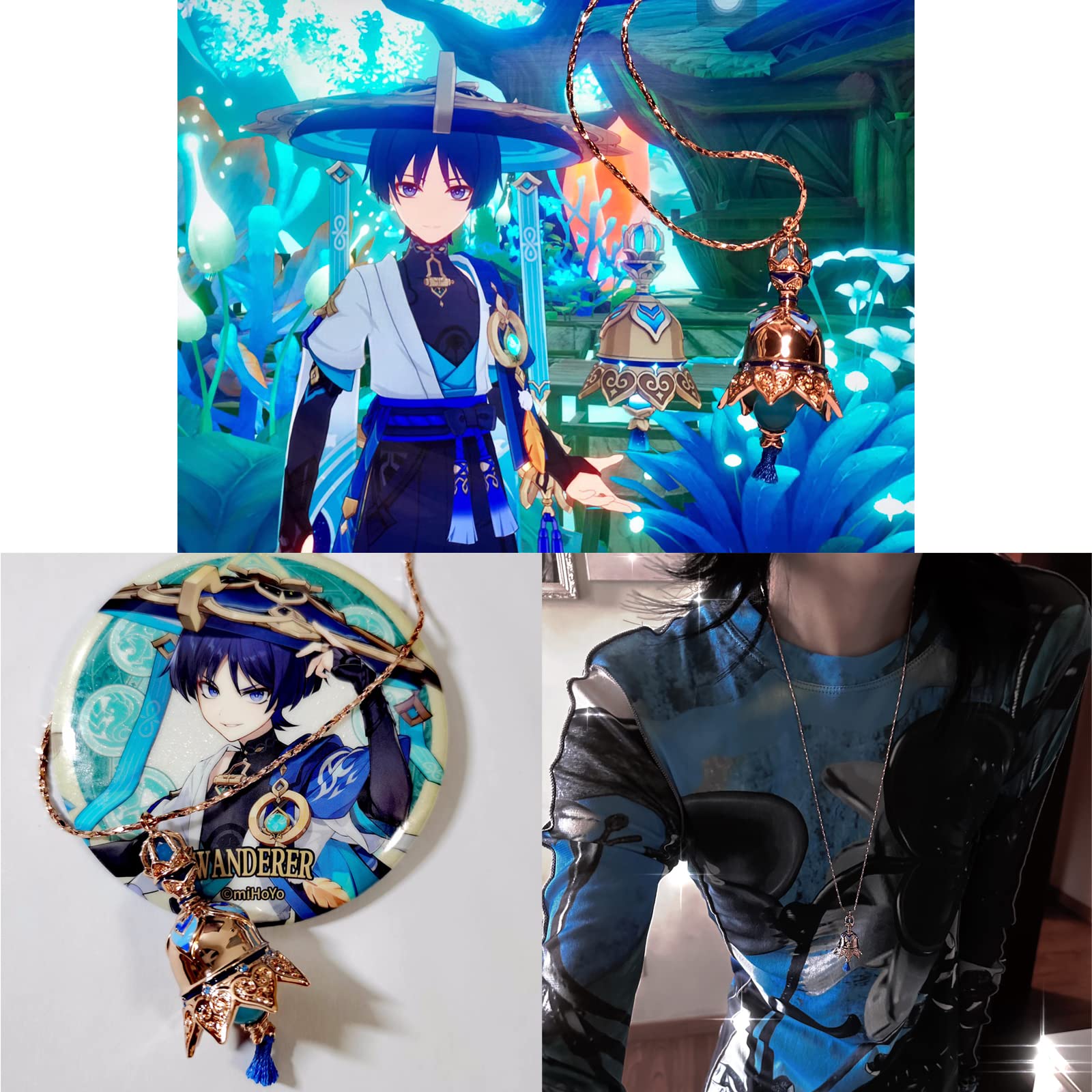 原神 放浪者モチーフ服 4点セット Sサイズ　+ネックレス 放浪者をテーマにしたアパレルセットシリーズ - ネックレス