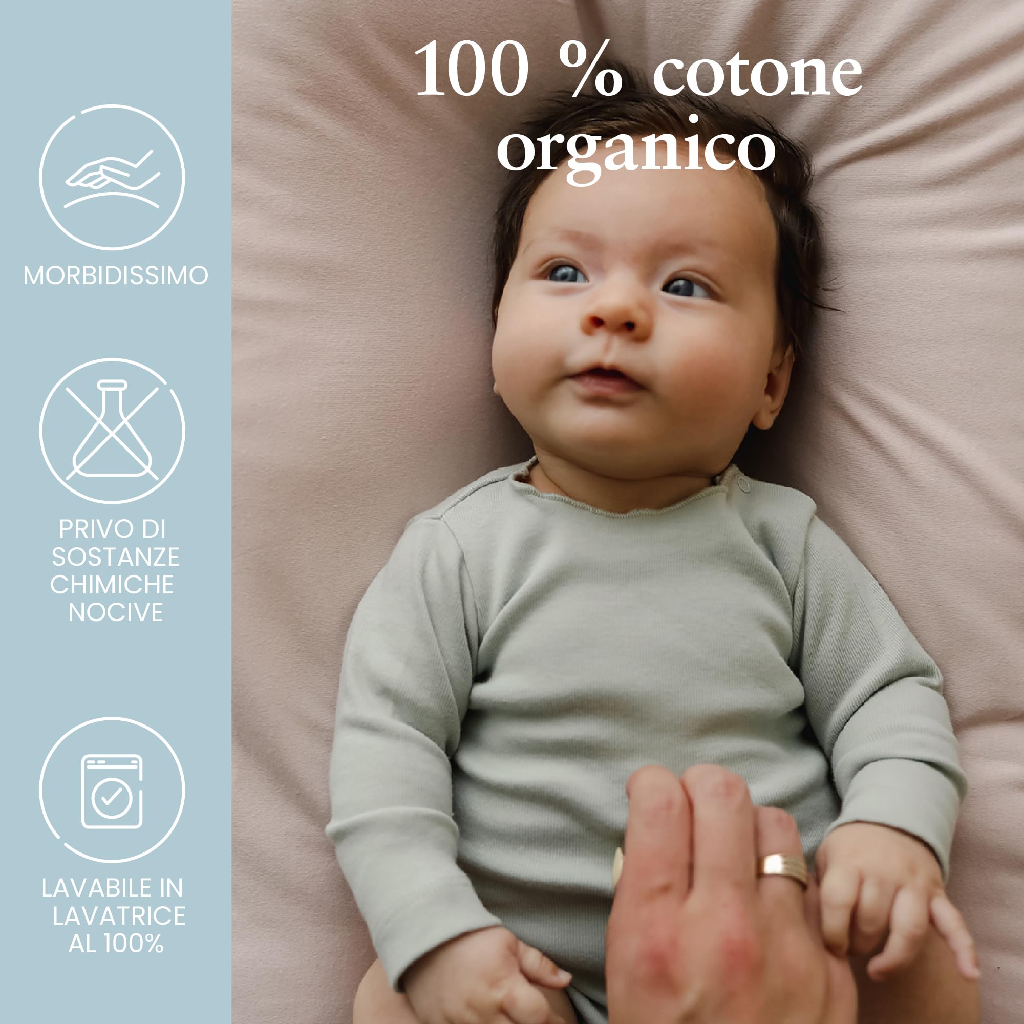 Fodera per Snuggle Me® Nido Neonato - Fodera per Culla per Neonati in Cotone Biologico di Alta Qualità, Lavabile in Lavatrice e Morbidissima