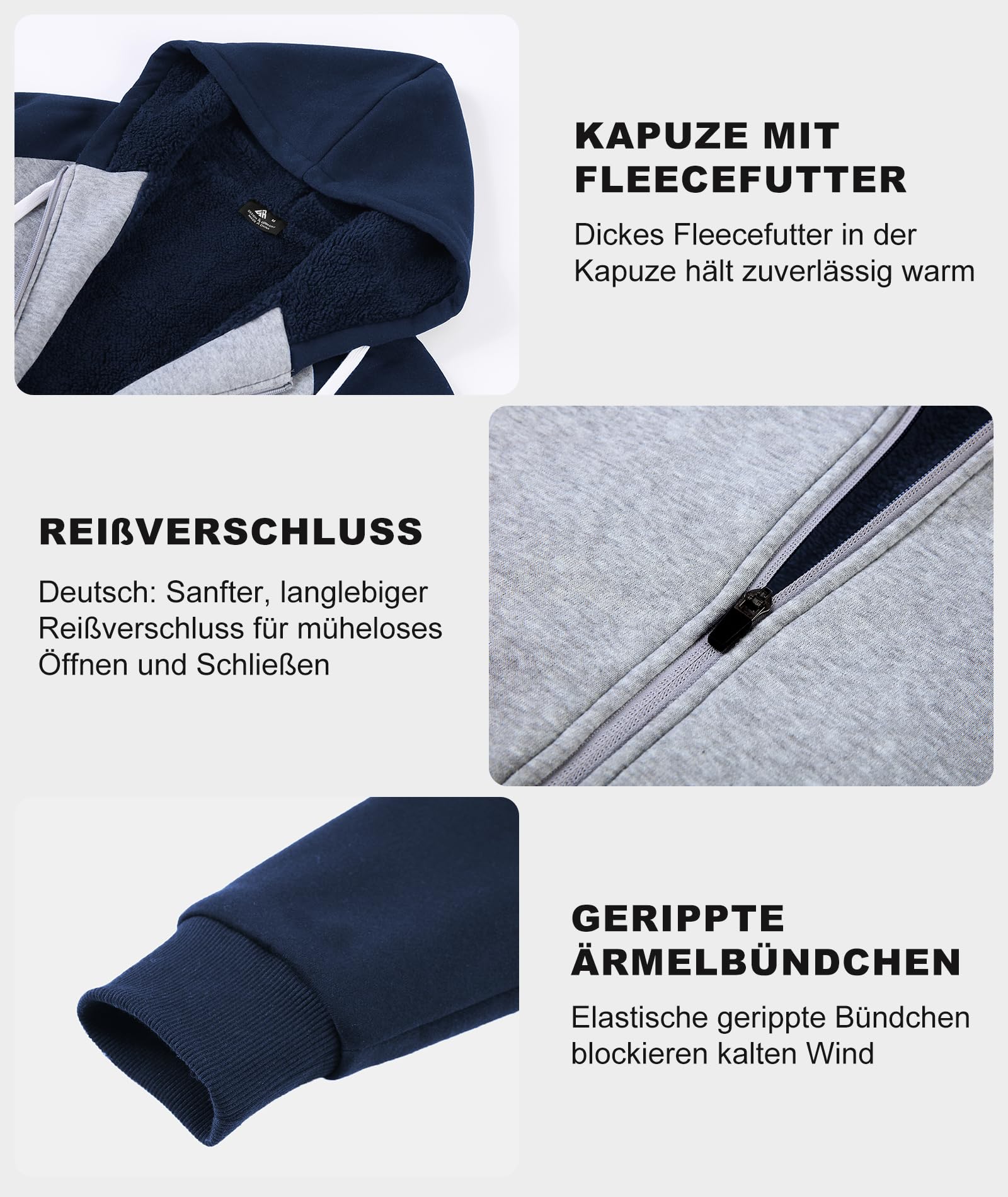 ZITY Veste Polaire Femme avec Capuche Sweat à Capuche Femme Zippée Automne Hiver Slim Fit