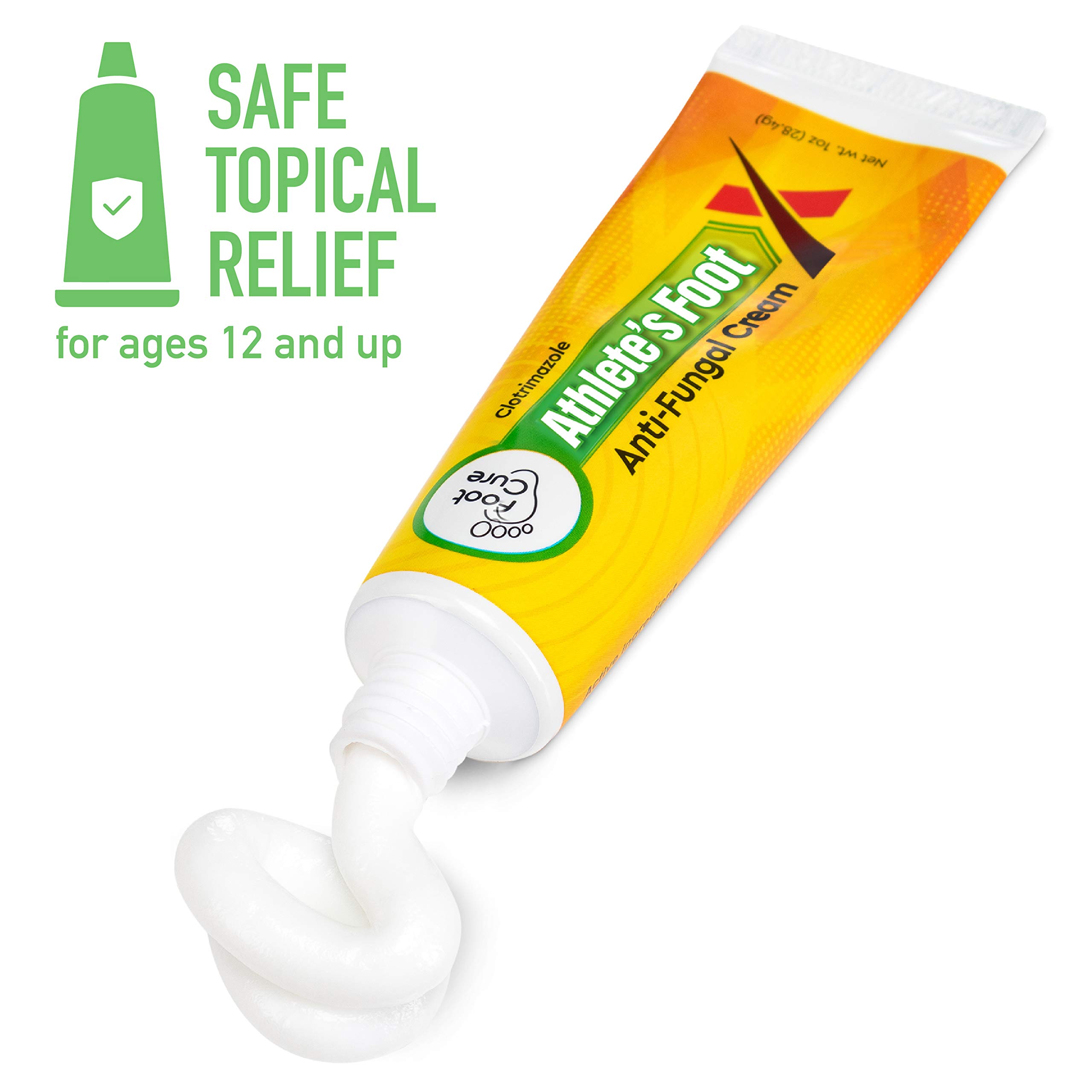 Foot Cure Athlete’s Foot Cream Made in USA Treats Fungal Infections