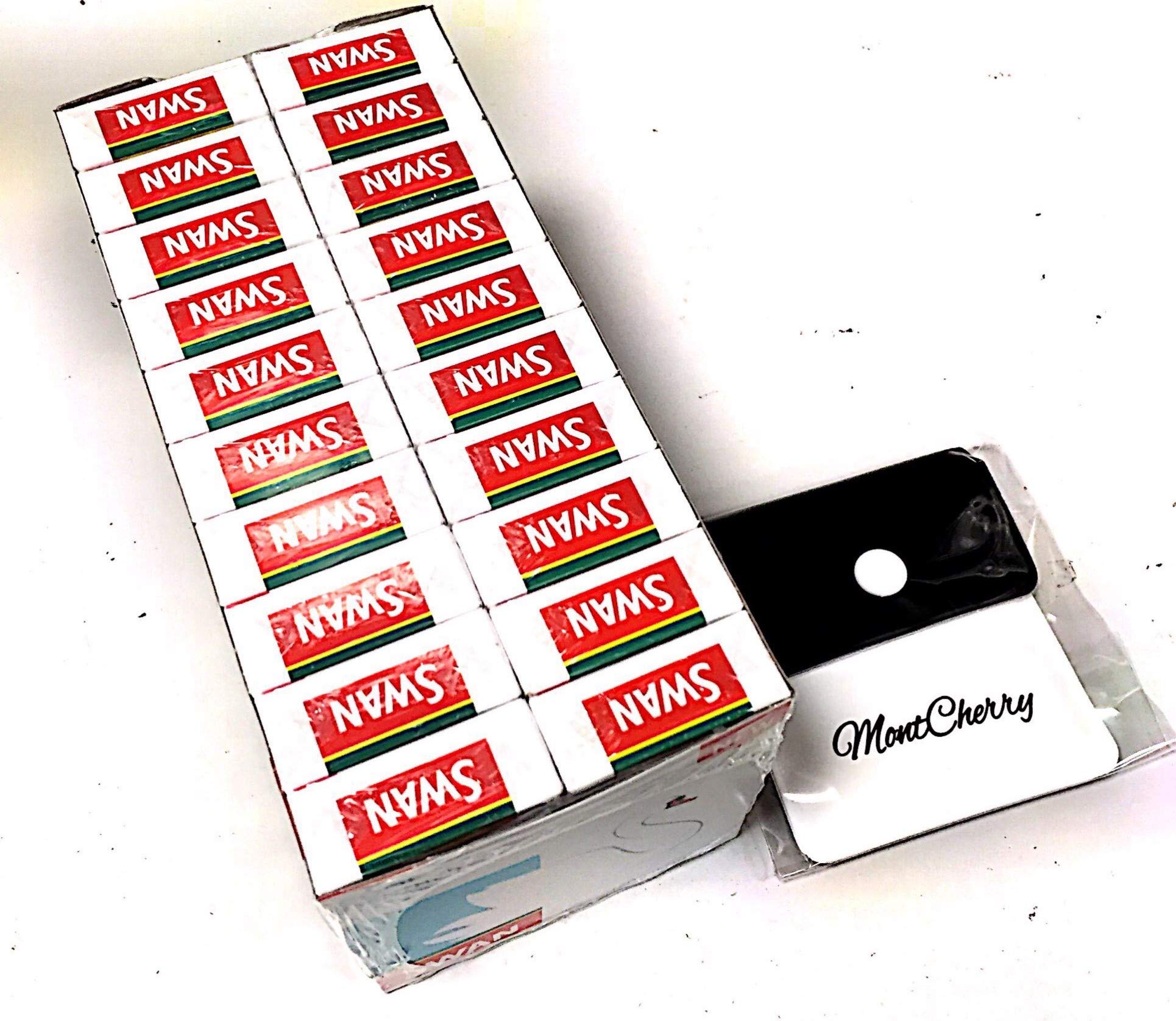 MontCherry Brand Exclusive Pocket Ashtray and Introducing Swan Cool Menthol Extra Slim Filter Tips Box of 20 Packs by Trendz