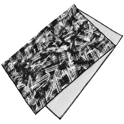 Decdeal Yoga Mat Print Quick Dry Non-Slip Foldable Yoga Towel Fitness Blanket with Mesh Bag