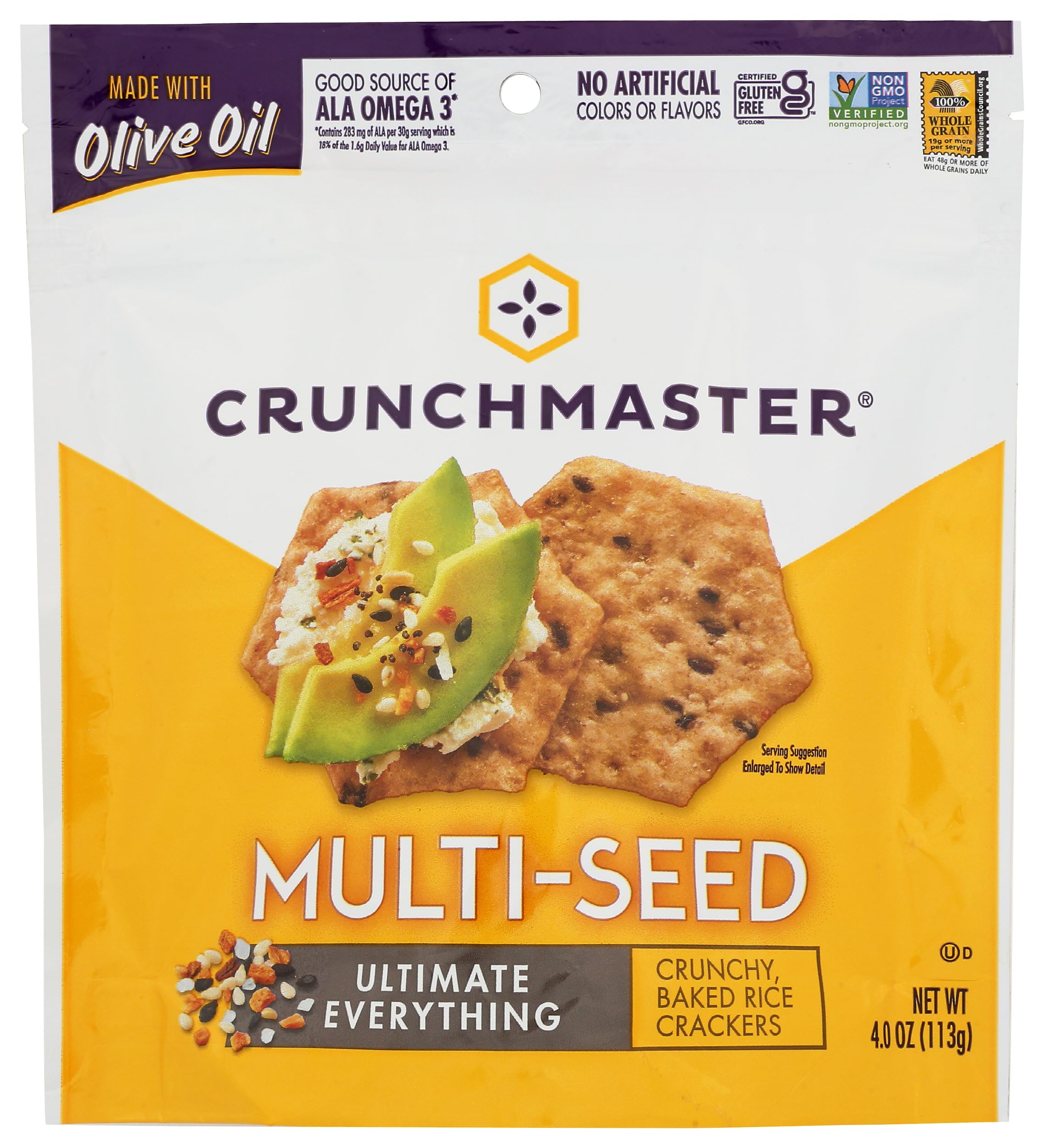 Crunchmaster Multi-Seed Crackers, Ultimate Everything, 4 Ounce