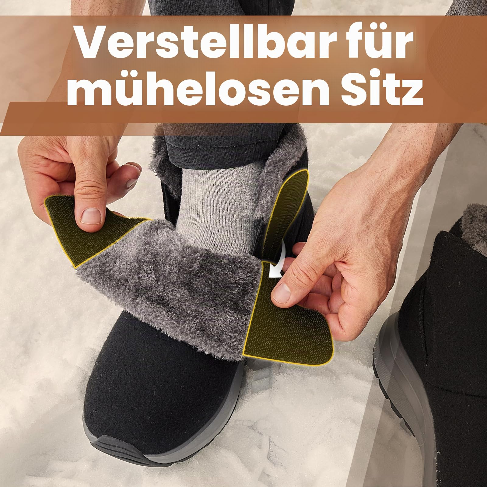 FitVille Extra Weit Winterschuhe Herren Winterstiefel Warm Gefüttert Kurzschaft Stiefel Bequem Rutschfeste Winter Outdoor Boots