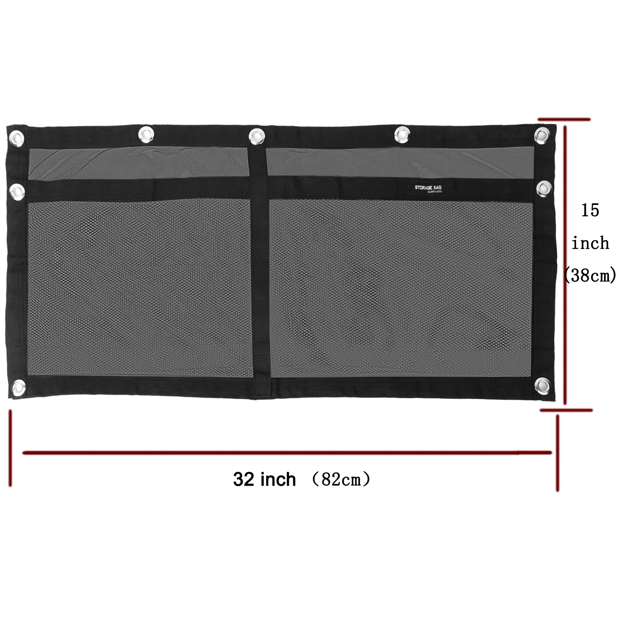 Upgrade Boat Storage Mesh Pocket Net. Mesh Storage Organizer,Cargo Net Pocket Organizer Bag,Boat,Truck SUV Travel Long Car Trip Camping Interior Accessories (24 Inch