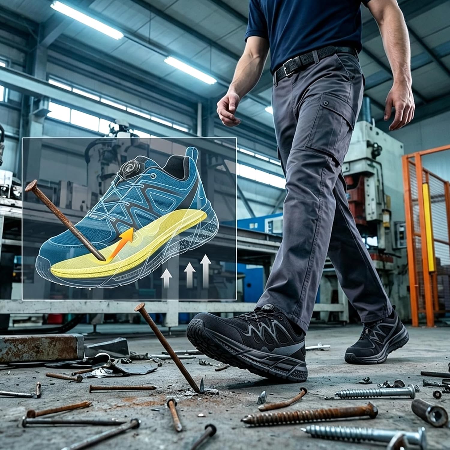 Chaussures de Sécurité Hommes Basket Sécurité Femme Safety Shoes - Analyse des détails et conception