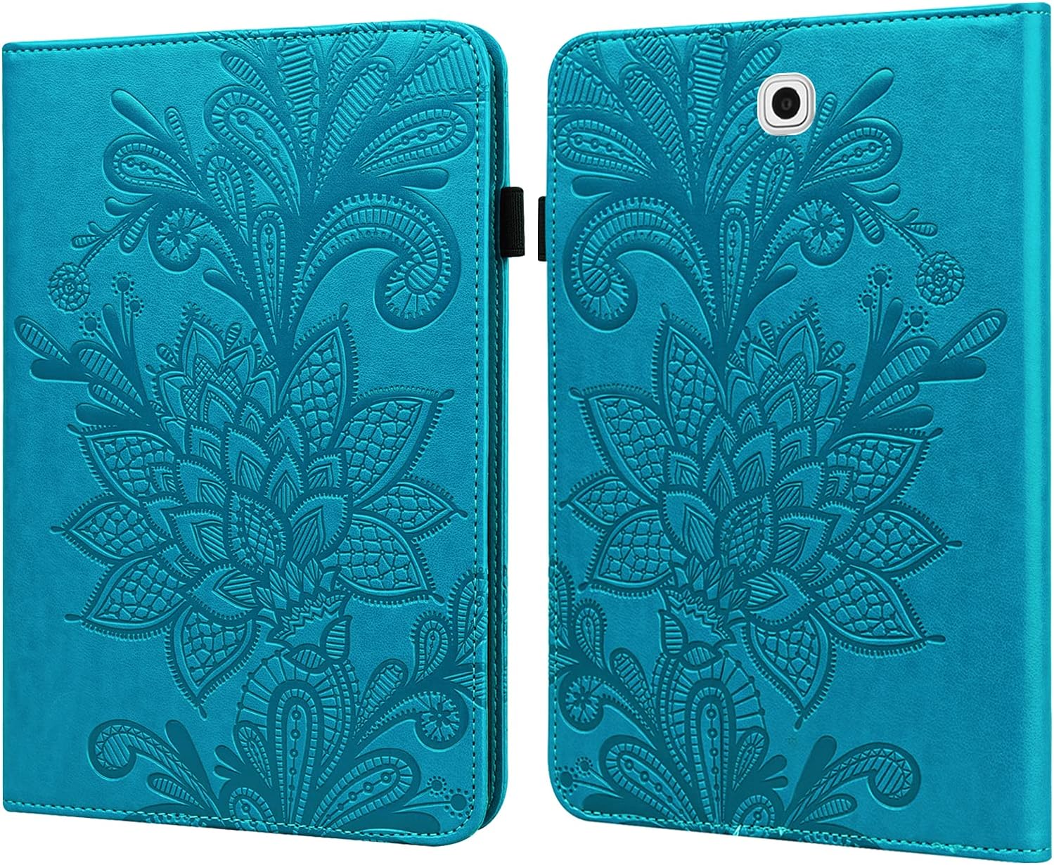 GLANDOTU Samsung Galaxy Tab S2 9.7 Case SM-T810 / SM-T815 Lightweight Folio Flip Wallet Lace Embossed PU Leather Tablet Cover with Fold Stand Function + Protective film & Stylus pen - Image 4