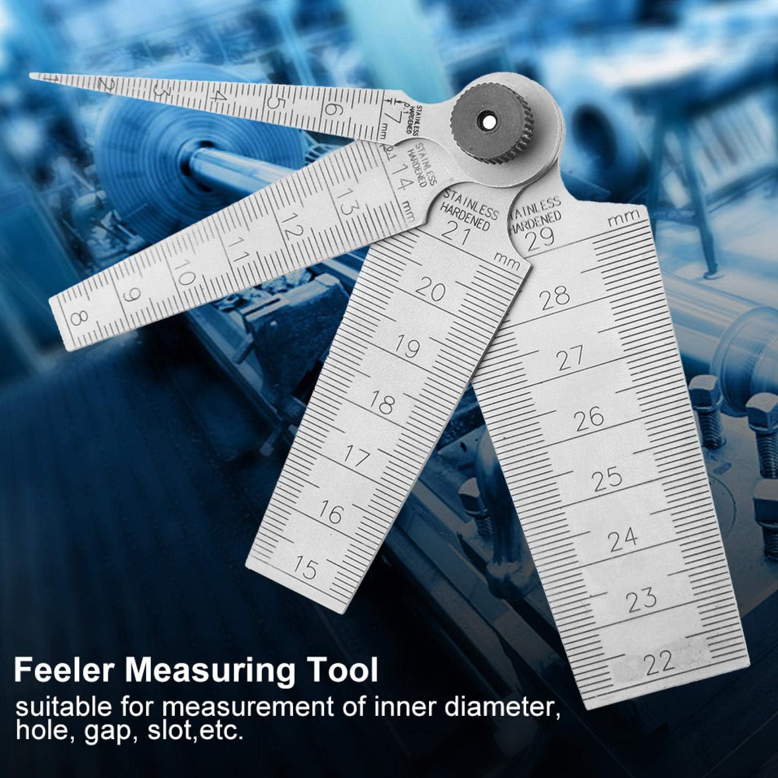 Calibro Conico, 1 Set Spessimetro per Saldatura in Acciaio Inossidabile Righelli Strumento di Ispezione del Foro Dimensione del Foro Gage Spessimetro Strumento di Misurazione Gap Gage
