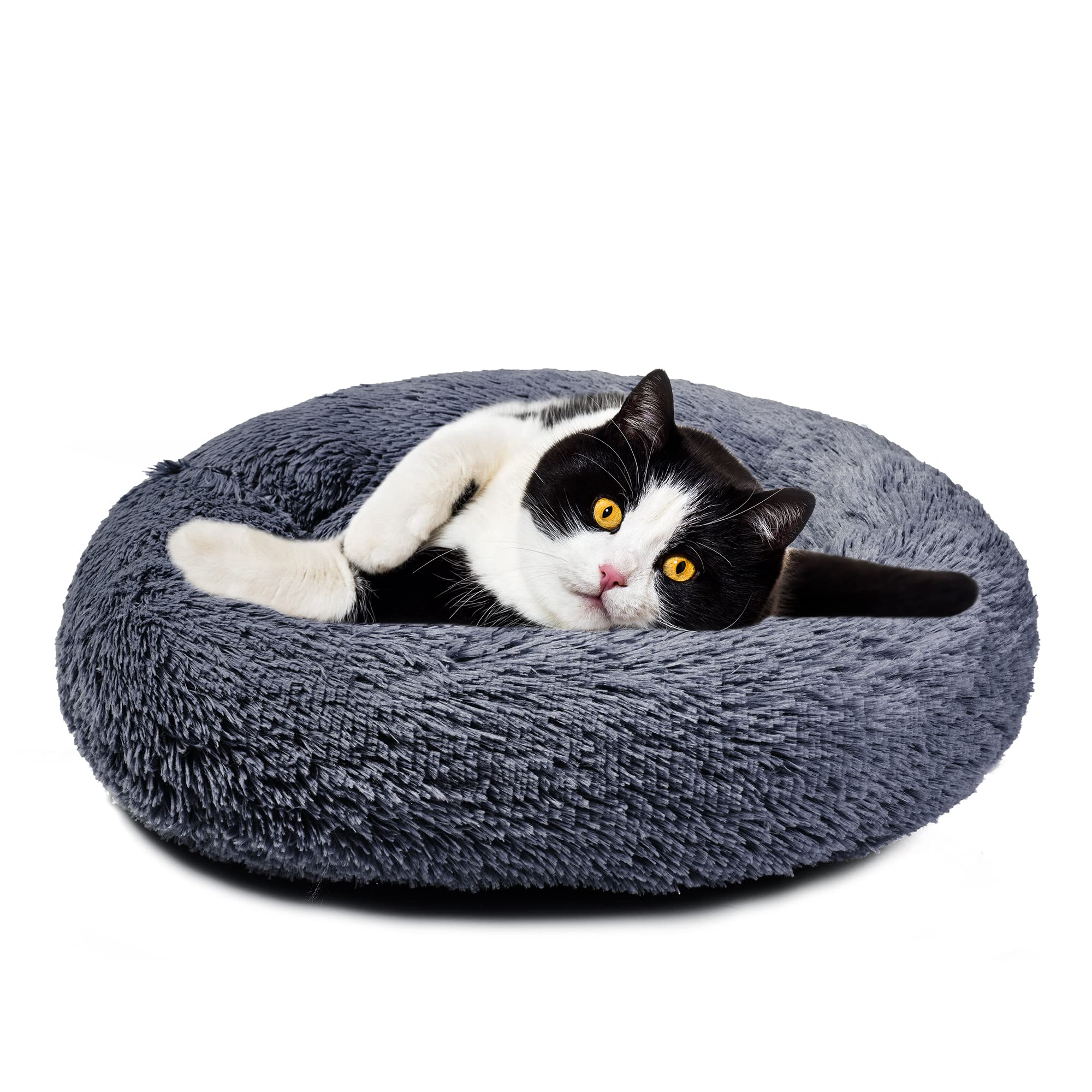 可愛いドーナツ型ペットベッド - 犬と猫用50×50cmのふわふわクッション Amazon | FEANDREA 犬 ベッド ペットベッド 猫 犬 50×50cm