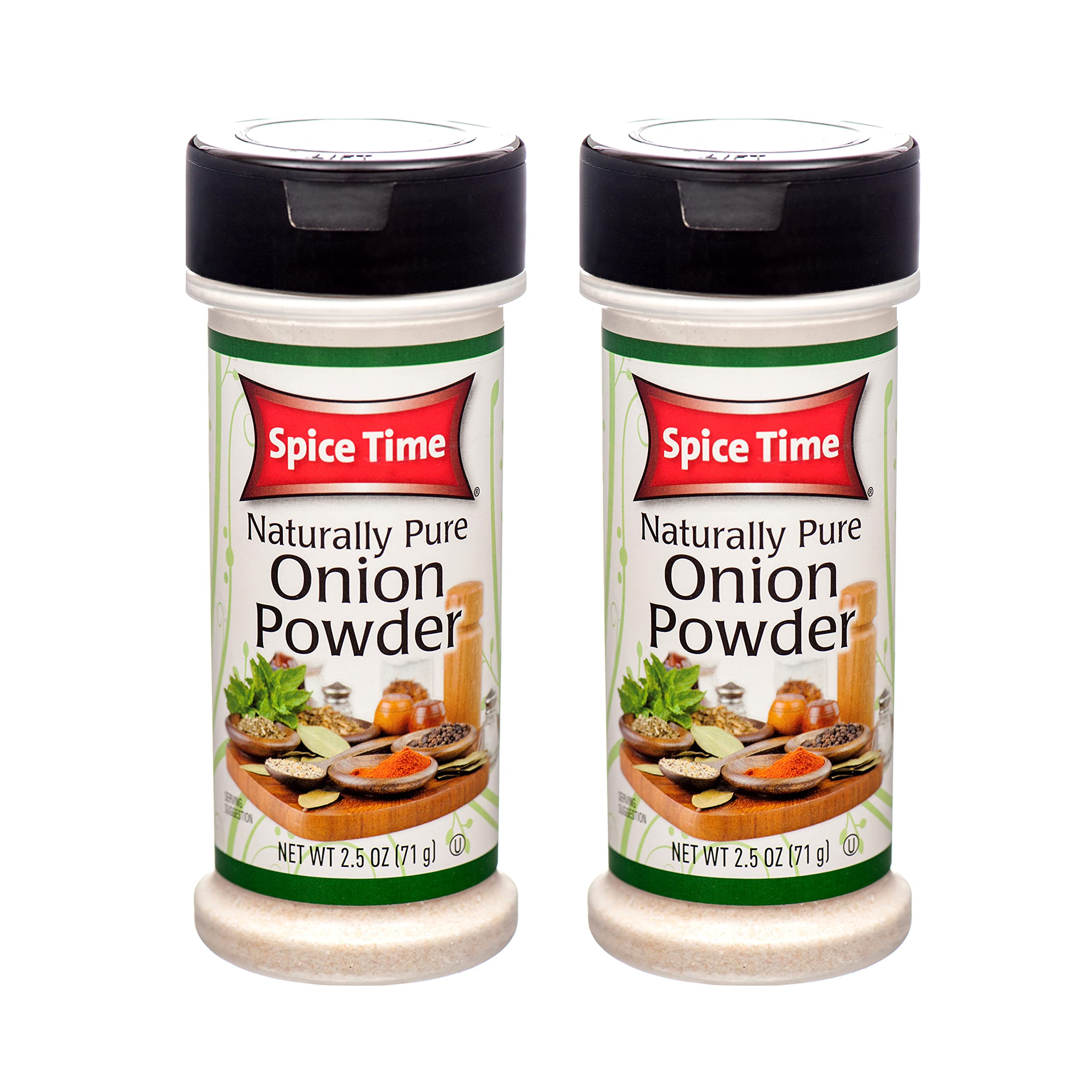 Spice Time Naturally Pure Onion Powder 2.5 oz. Shakers (2 Pack) BBQ Game Season