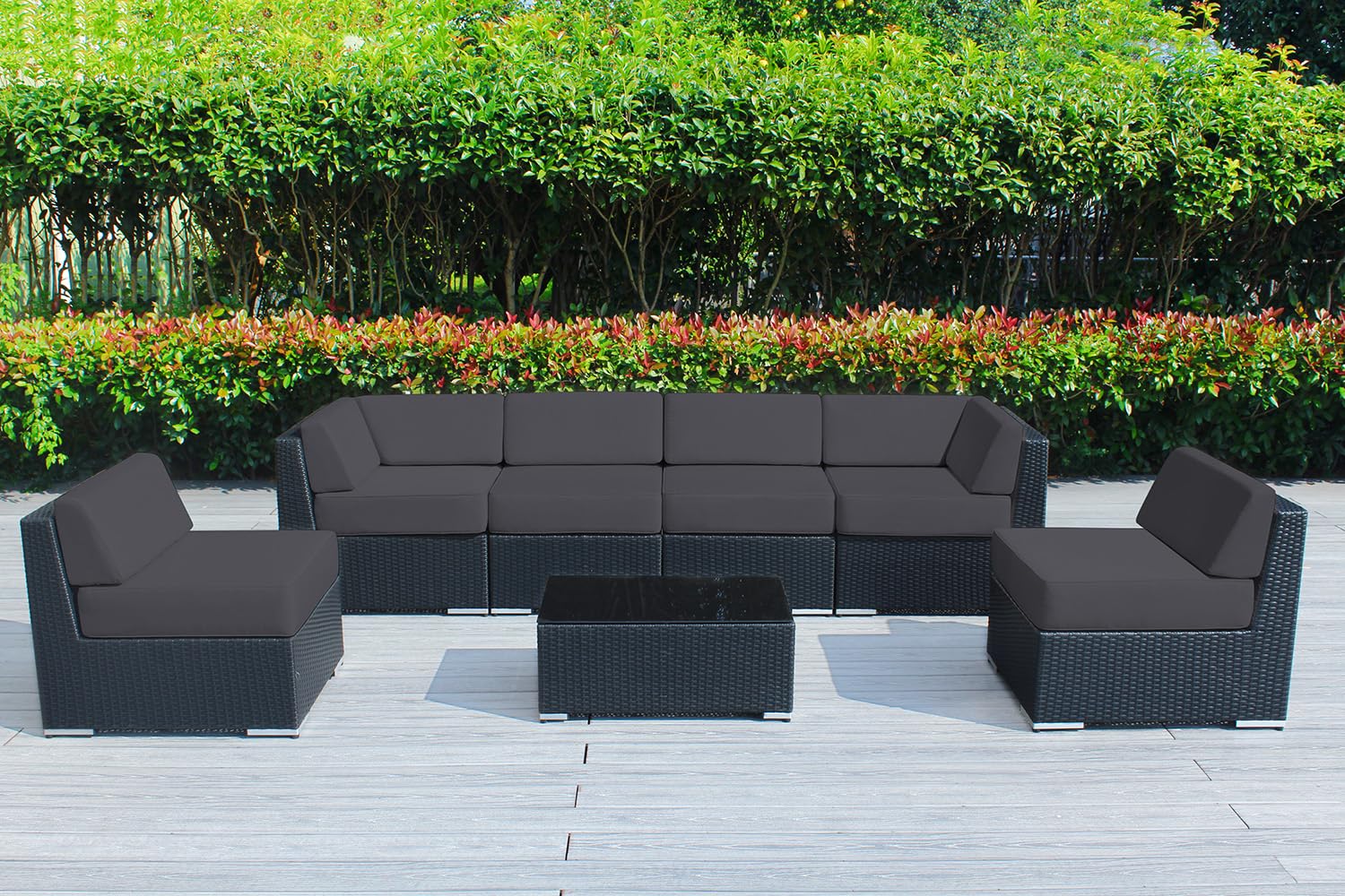 Amazon.com: Ohana Depot Outdoor Patio Wicker Furniture 7-PC