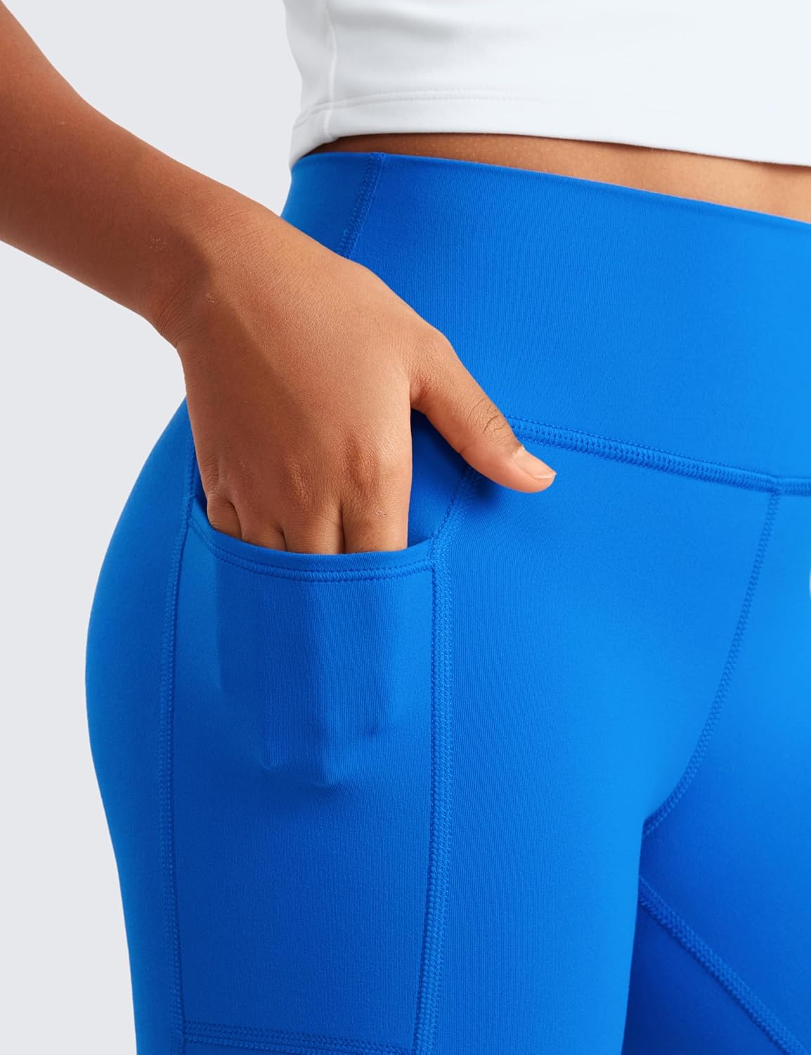 CRZ YOGA Girls Butterluxe Athletic Biker Shorts with Pockets - Dance Yoga Casual High Waist Kids Teen Summer - Image 4