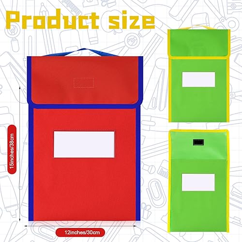 Miniatura 2 de Buryeah 32 bolsas grandes para libros de aula, bolsas a granel para estudiantes, niños, escuela, bolsas de lectura de nailon de 12 x 15 pulgadas con
