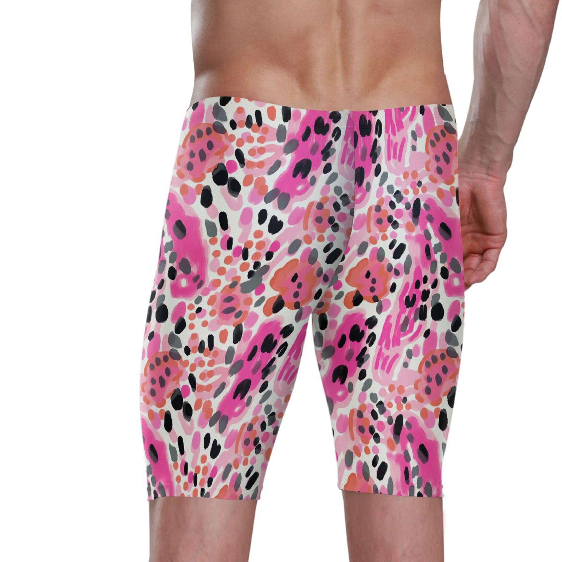 UMIRIKO Pink Leopard Mens Swim Jammers Swimsuit XL B0402850