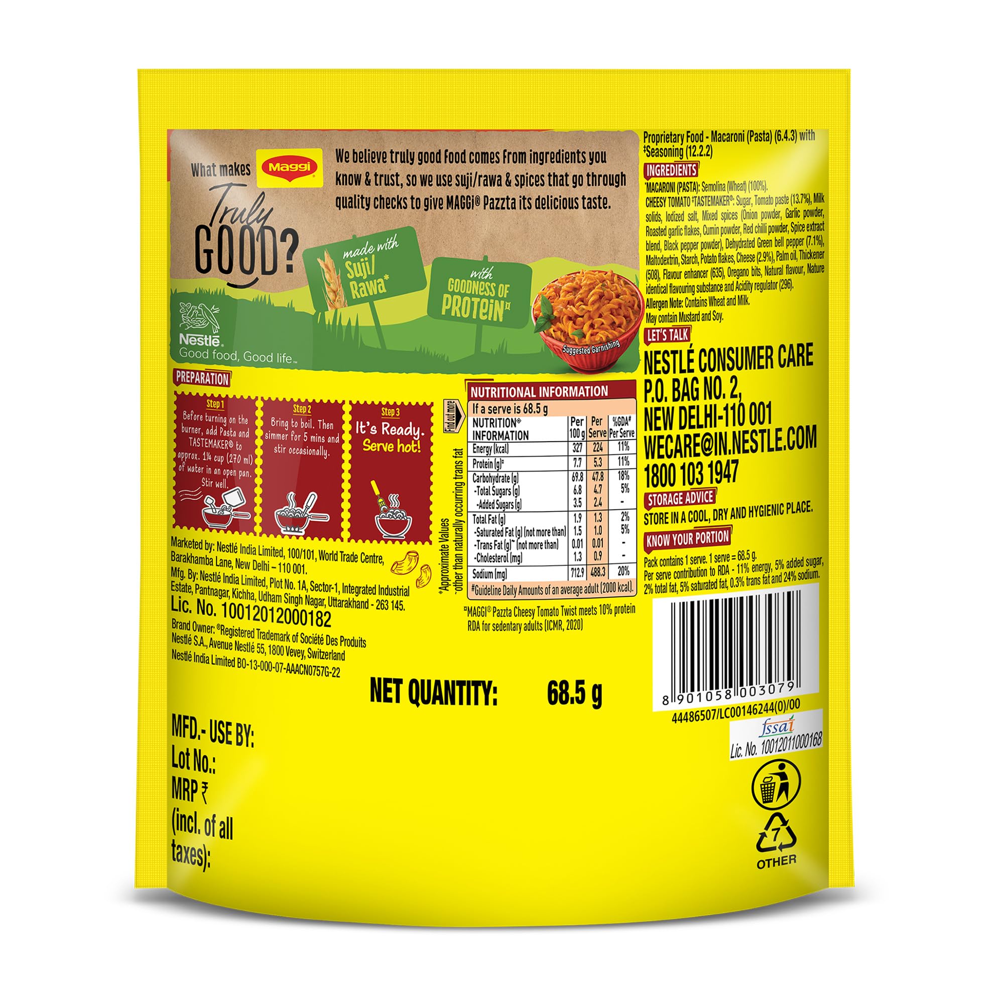 Maggi Nutri Licious Pazzta Tomato Twist 64 g