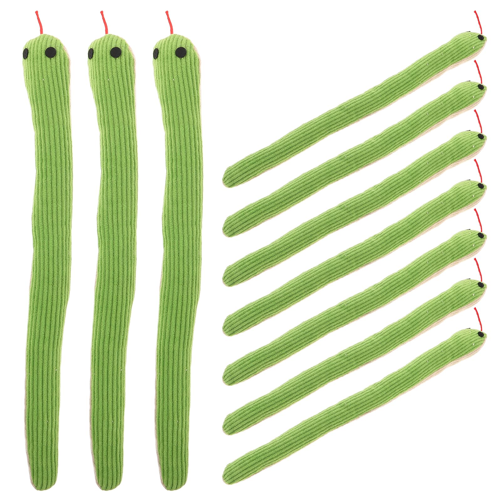 Jouets serpent interactifs pour chaton : lot de 10 peluches couineurs en tissu renforcé pour chats