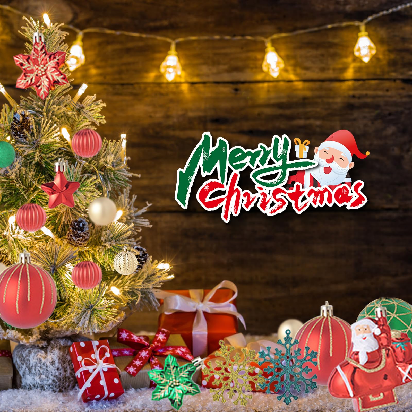 Boules De Noël Rouges Et Blanches En Verre (boîte De 6) | Décorations