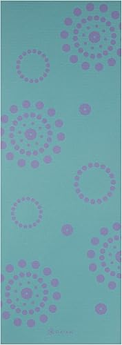 Miniatura 3 de Gaiam - Tapete estampado reversible para yoga, pilates y entrenamientos en el piso, extragrueso de 1564 pulgadas (6 mm), antideslizante, calidad