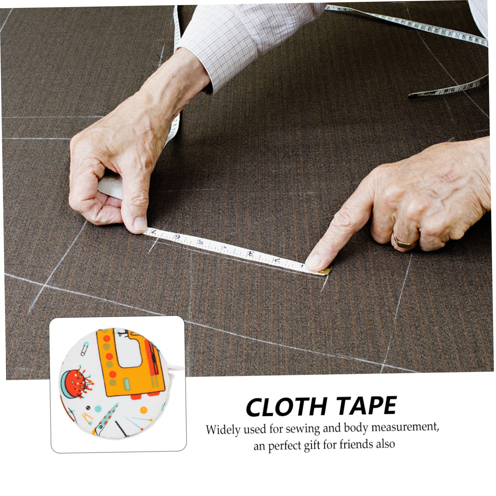 Gadpiparty Cinta De Retráctil Para Costura Y Manualidades De Herramienta Práctica Para Medición Ropa Y Sastrería 2 Piezas X 5