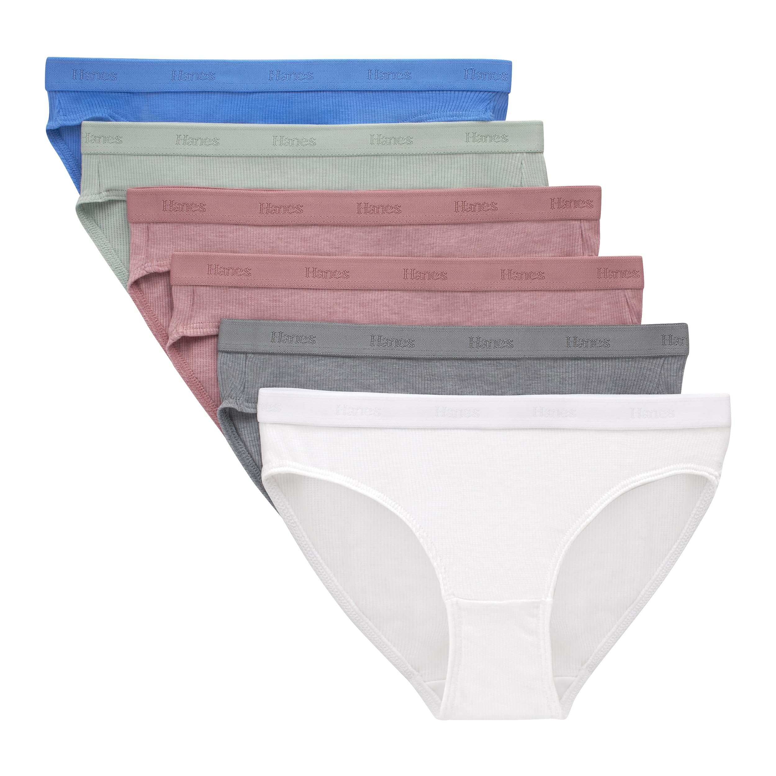Hanesgirls Hanes Ultimate Girls' Supersoft Bikini Briefs & Hipsters Bikini Style Underwear (pack of 6)