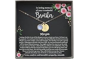 Personalized Sympathy Gifts for Loss of Brother: A Bereaved Heart Necklace with Meaningful Message