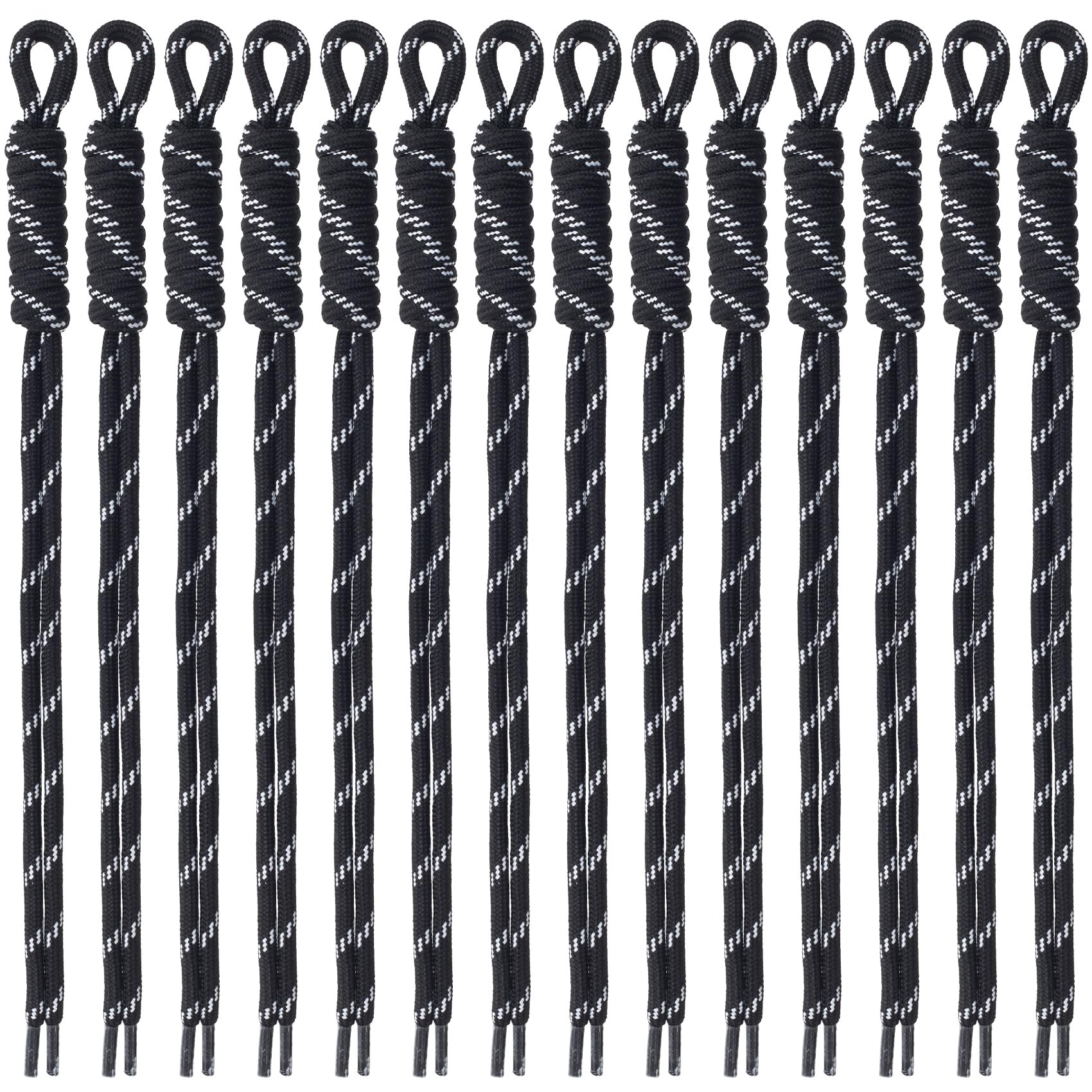 PAGOW 14 Pcs Paracord Ropes, Braided Rope Keychain Cord