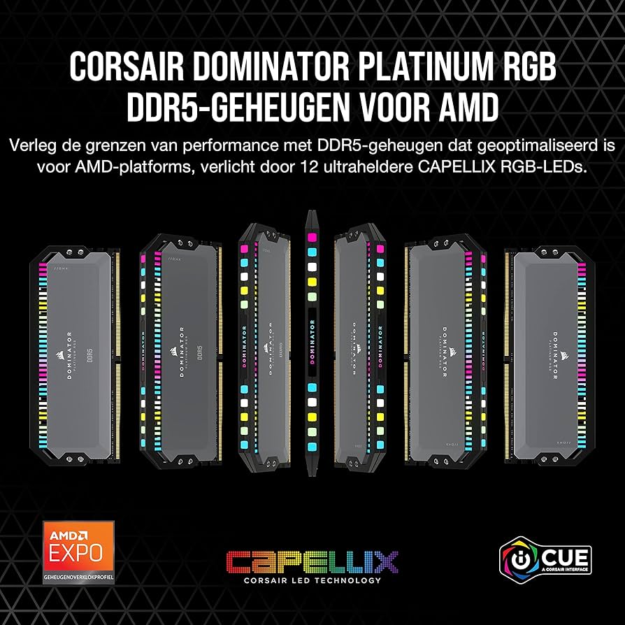 Corsair DOMINATOR PLATINUM DDR5 グレー 64GB Corsair DOMINATOR Titanium RGB Grey 64GB 6000MHz AMD EXPO