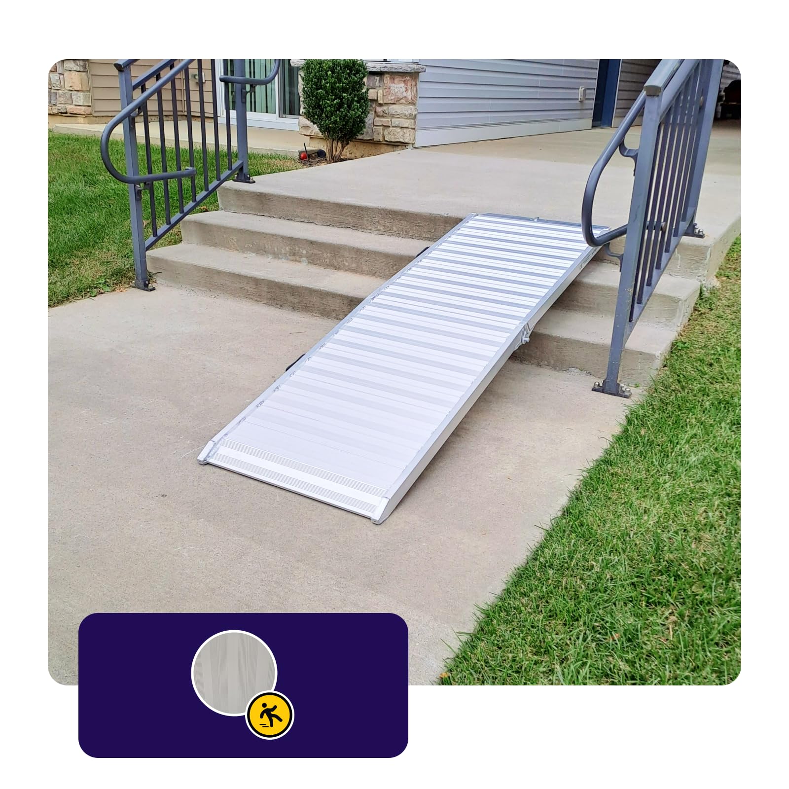 Rampa de Carga 400kg Moto Rigida Robusta Plegable Plataforma 225cm Silla de Ruedas Aluminio Superficie Ultra Antideslizante Transporte Eventos Estuche de Vuelo HR225