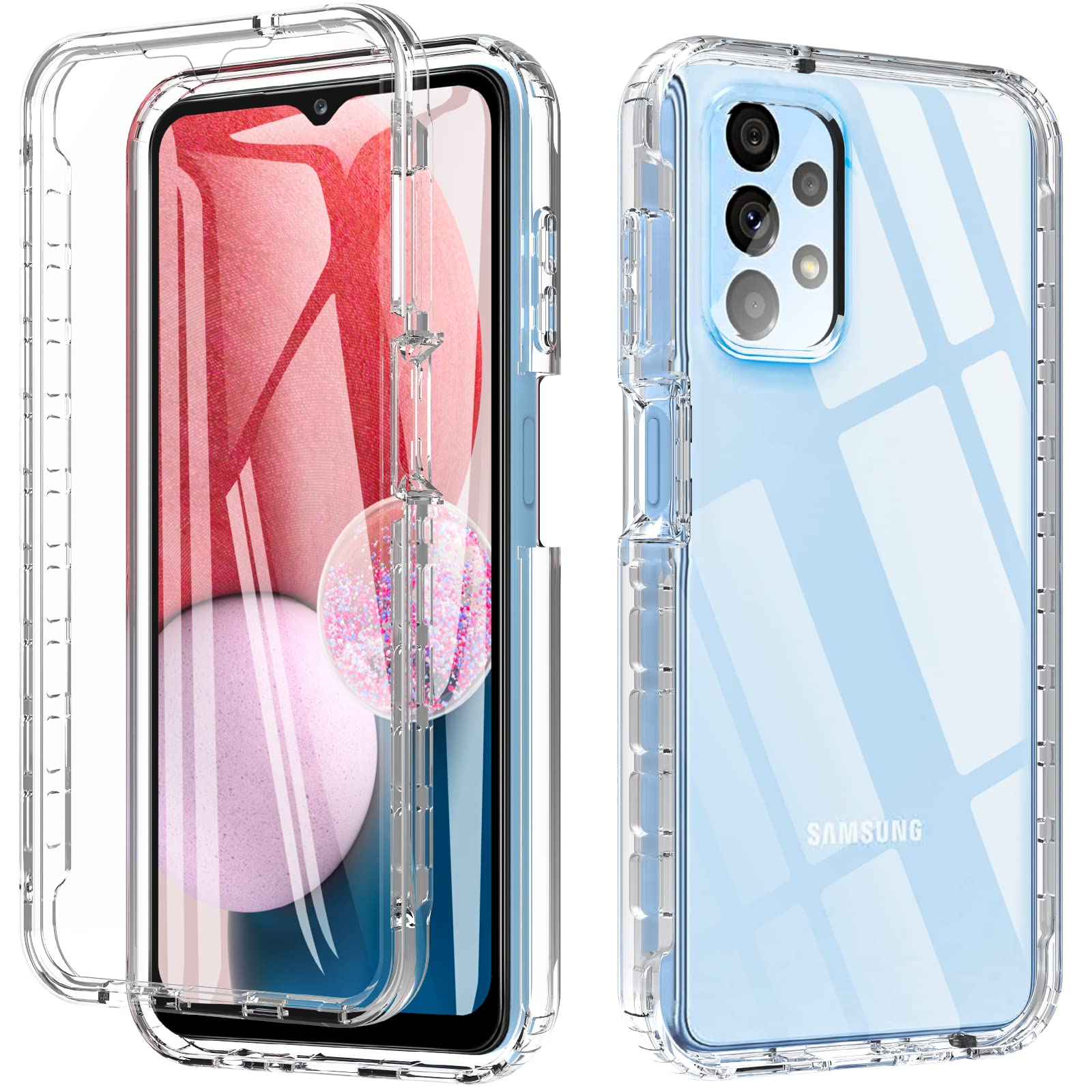 BESINPOfor Gabb Phone 3 Pro Case,Military Grade Drop 360 Full Body Protection with Built-in Screen Protector Shockproof Rugged Bumper Transparent Case for Gabb Phone 3 Pro Case- Clear