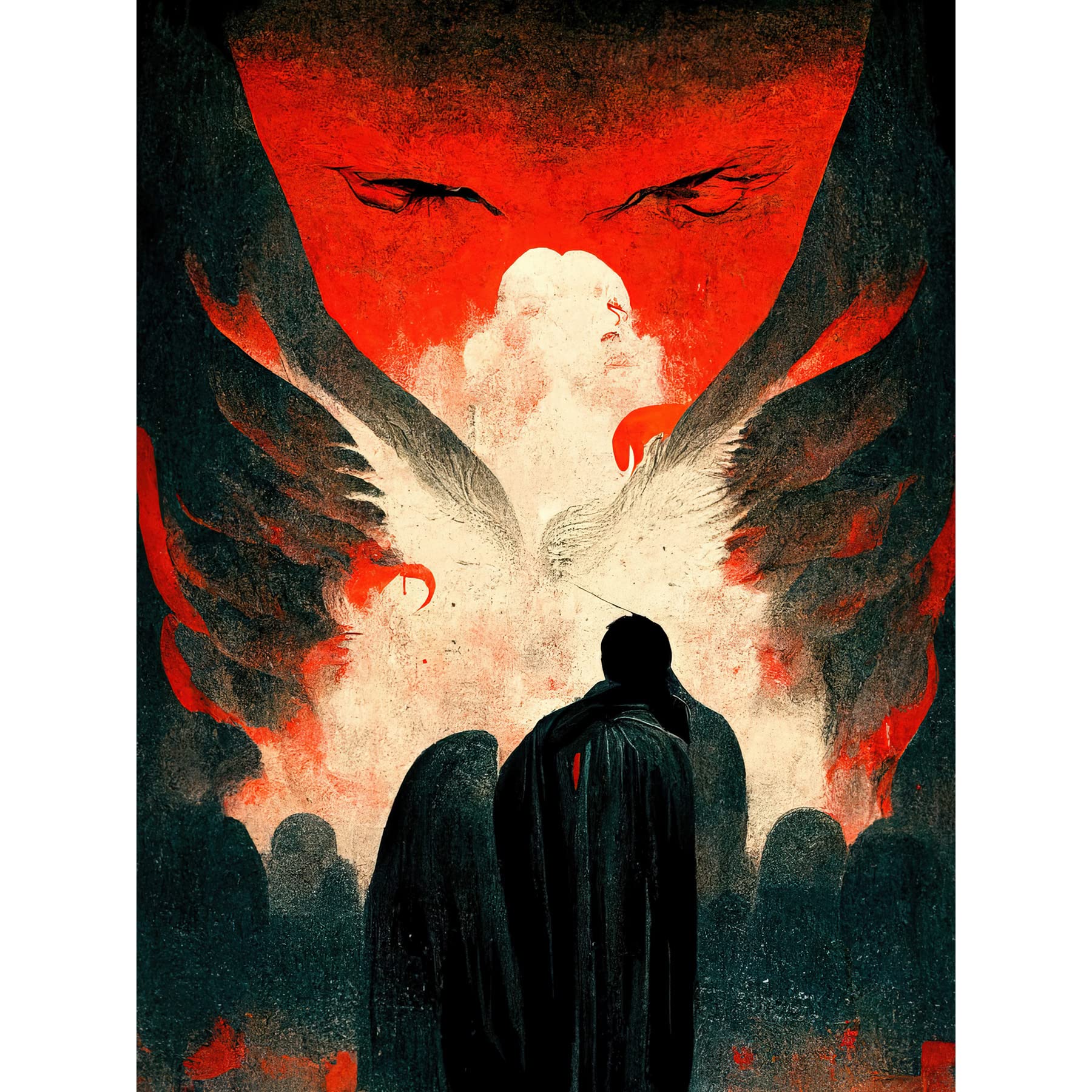 Doppelganger33 LTD Gates Of Hell Devil Satan Lucifer Evil Large Wall Art Poster Print Thick Paper 18X24 Inch