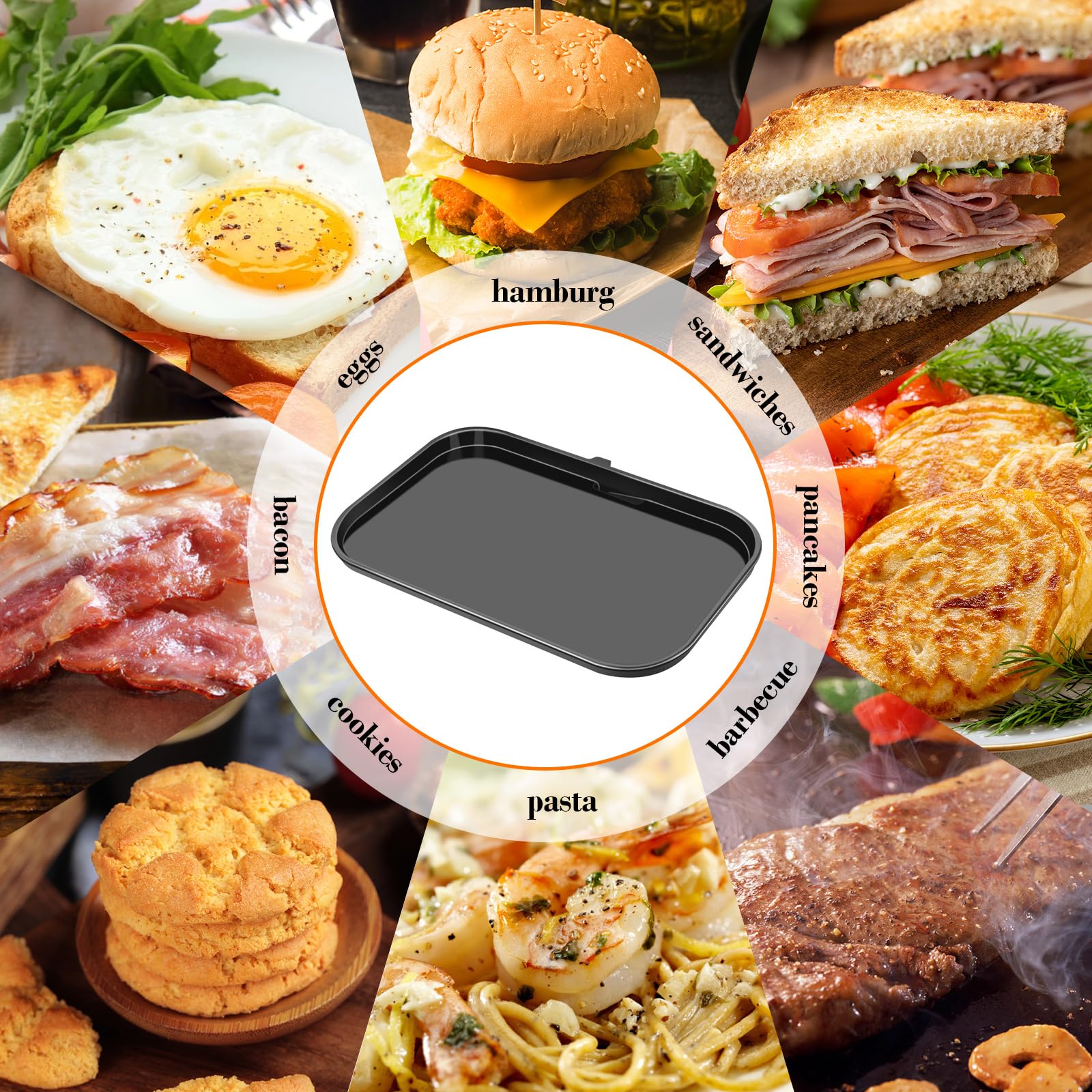 GFTIME Plancha de hierro fundido para Ninja Woodfire Pro XL, OG800 y OG900 (OG850/OG901), placa de parrilla de exterior plana con apertura de aceite, revestimiento de cerámica, color negro
