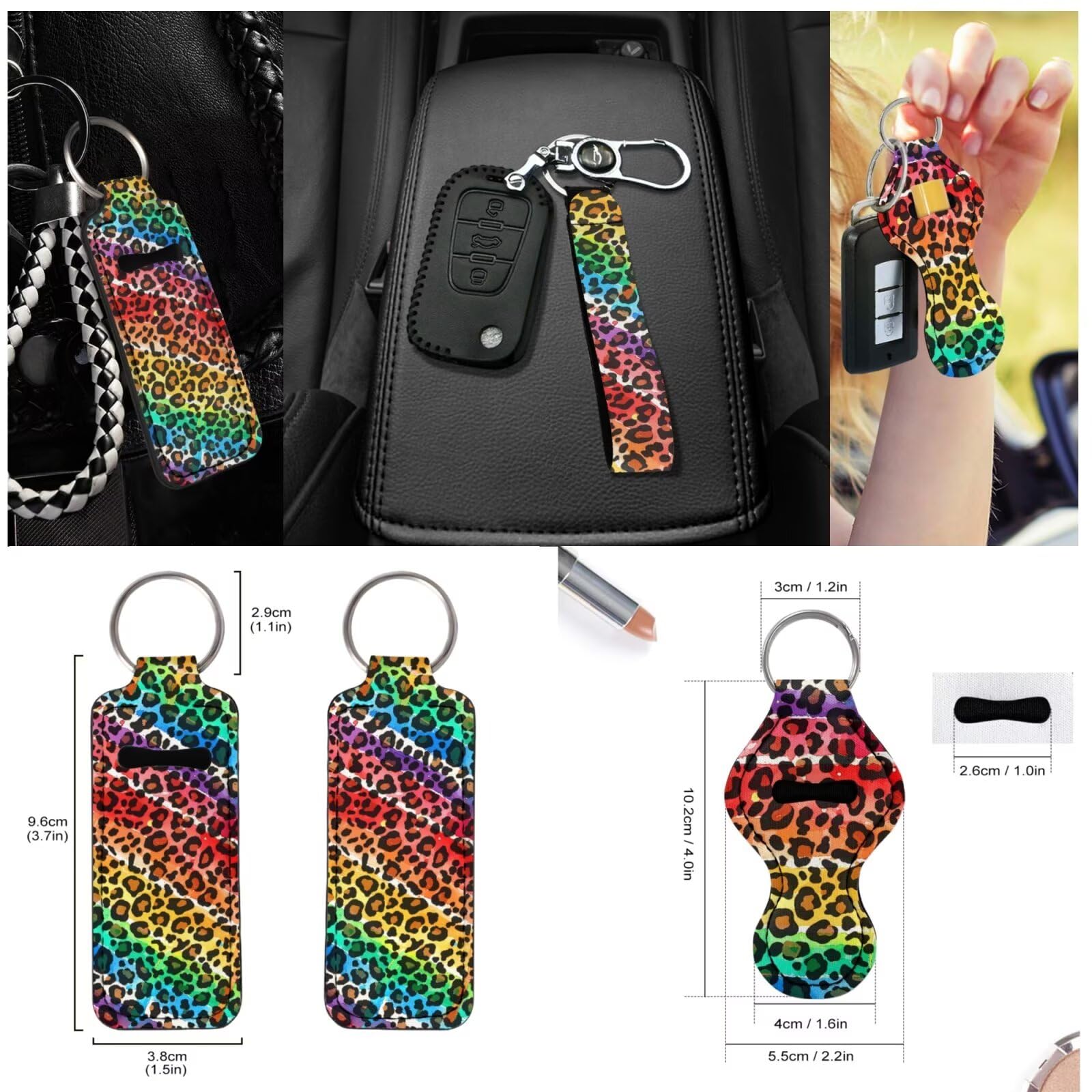 Set completo di 13 coprivolanti per auto, con stampa leopardata e ghepardo